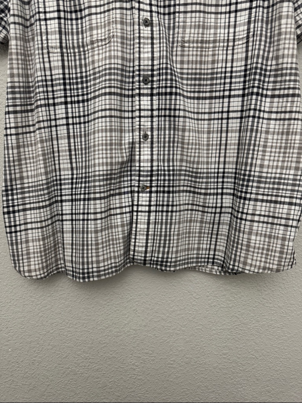 Carhartt Shirt Mens Size 2XL Gray Plaid Relaxed Fit Short Sleeve Button Front - Picture 4 of 11